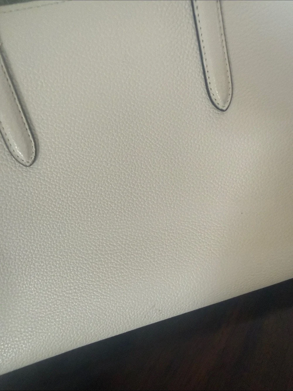 Coach White Pebbled Leather Satchel with Floral Charm